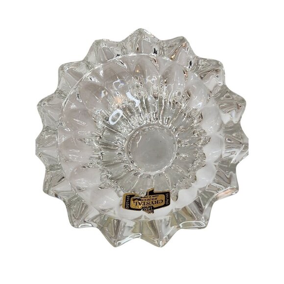 Zajecar 24% Lead Crystal Candle Holders Yugoslavia Holiday Decor Elegant Glasswa - Picture 5 of 10